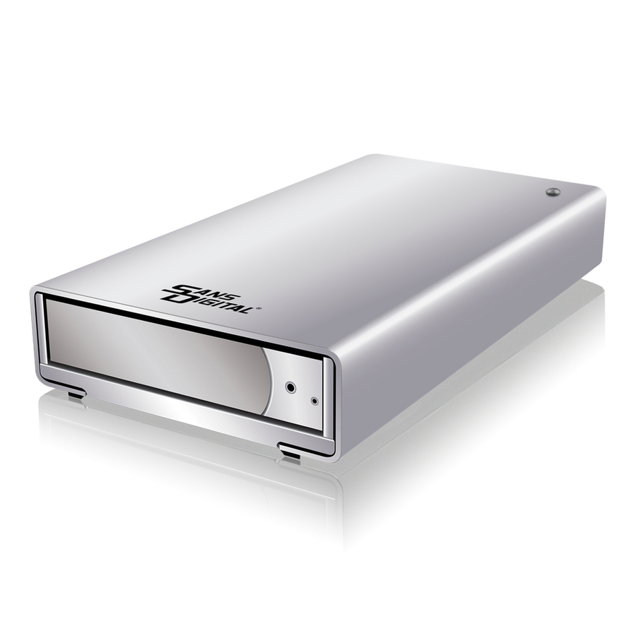 Sans Digital MobileSTOR MS1CT+ Drive Enclosure - FireWire/i.LINK 800, eSATA, USB 3.0 Host Interface External - Silver