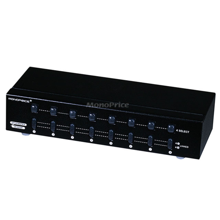 Monoprice 2X8 SVGA VGA Matrix Switcher Splitter Amplifier Multiplier 250MHz
