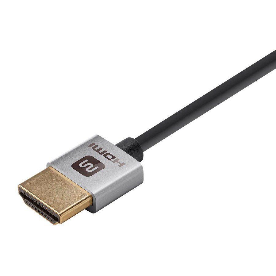 Monoprice Ultra Slim Series High Speed HDMI Cable, 3ft Silver
