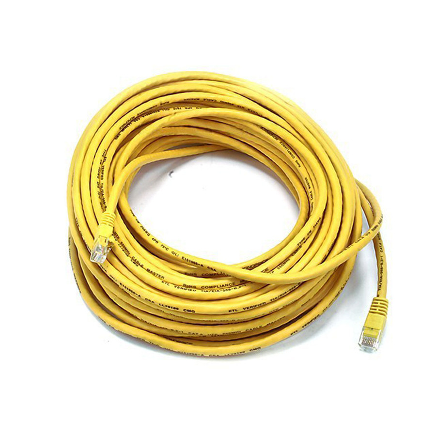 Monoprice Cat5e 24AWG UTP Ethernet Network Patch Cable, 75ft Yellow
