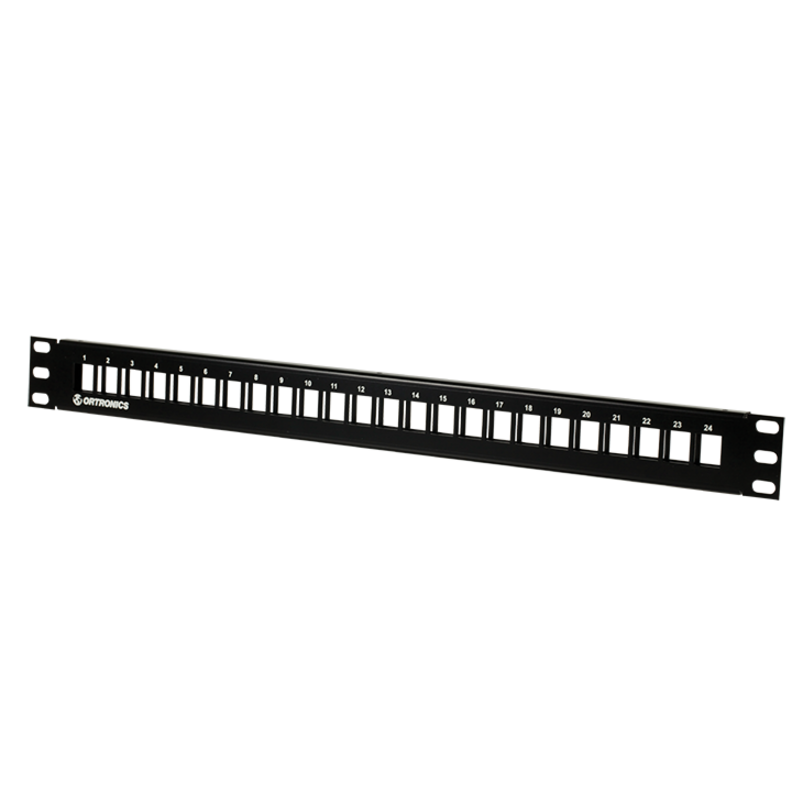 Ortronics TechChoice Flush Mount Flat Patch Panel Kit 24 Port unloaded
