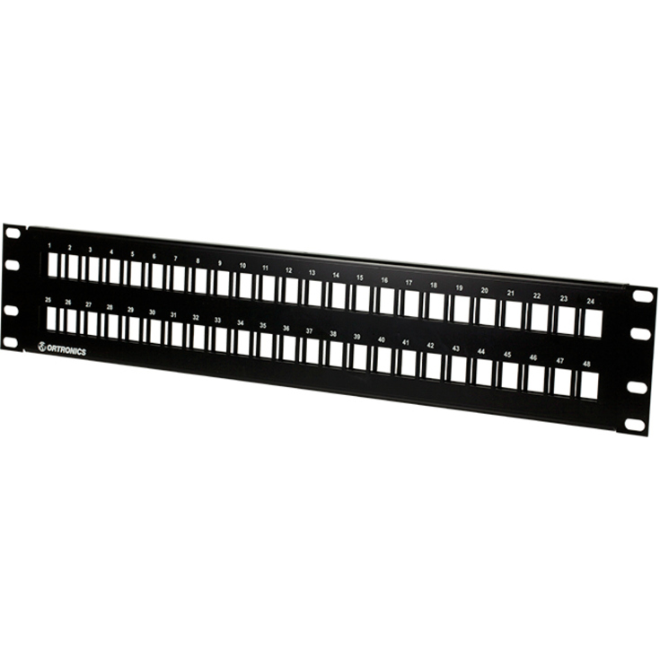 Ortronics Flush Mount Kit for Keystone Module, Patch Panel - Black