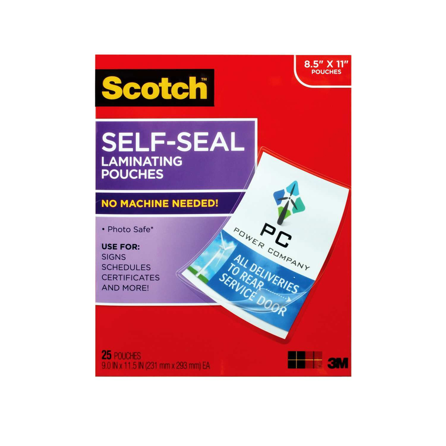 Scotch Self-Sealing Laminating Pouches 8.5"x11"