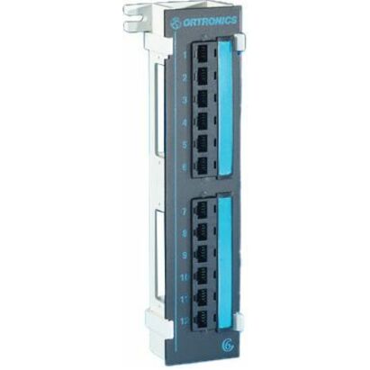 Ortronics Clarity 6 12-Port Category 6 Mini Patch Panel on 89 D Bracket - 10 in x 2.3 in