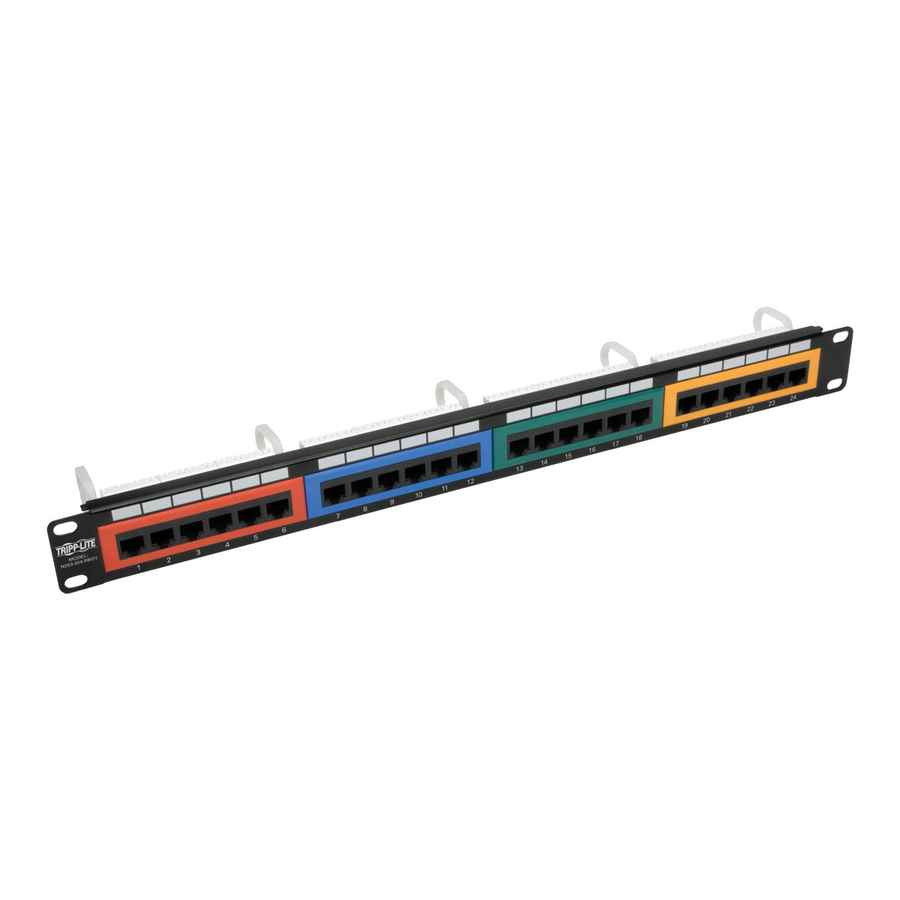 Tripp Lite by Eaton 24-Port 1U Rack-Mount 110-Type Color-Coded Patch Panel, RJ45 Ethernet, 568B, Cat6