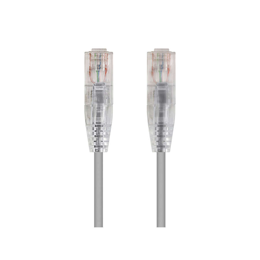 Monoprice SlimRun Cat6 28AWG UTP Ethernet Network Cable, 20ft Gray