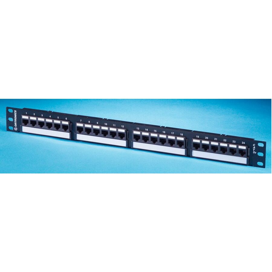 Ortronics TechChoice Flat Patch Panel Category 5e 24 Port