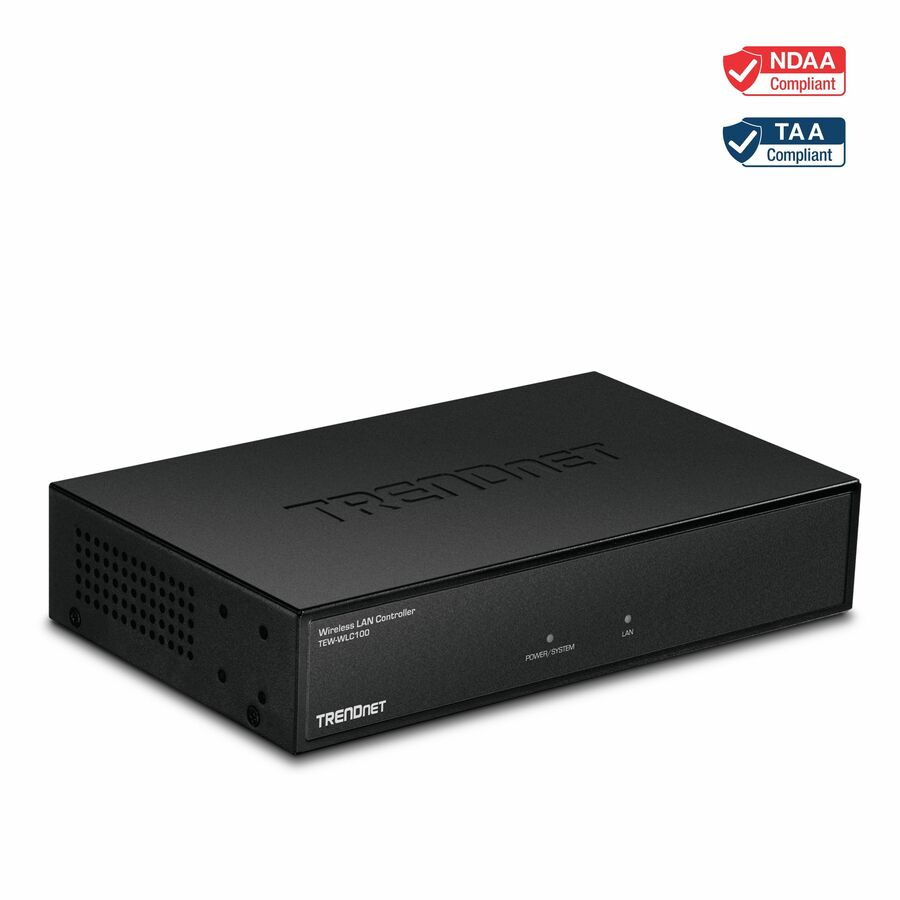 TRENDnet Wireless LAN Controller; Built-in 5-Port GB Switch; Compatible with: TEW-755AP/TEW-821DAP/TEW-825DAP; Access Point Management; TEW-WLC100