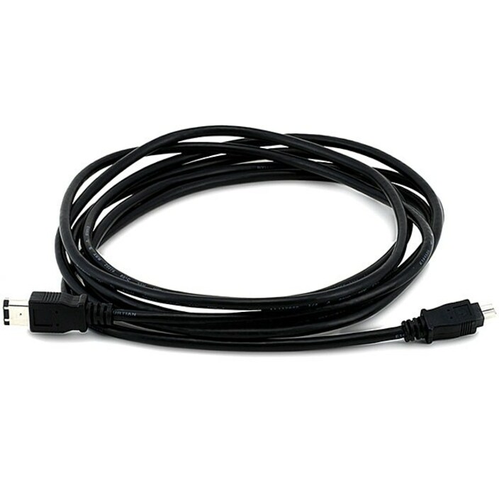 Monoprice IEEE-1394 FireWire iLink DV Cable 6P-4P M/M - 10ft (BLACK)