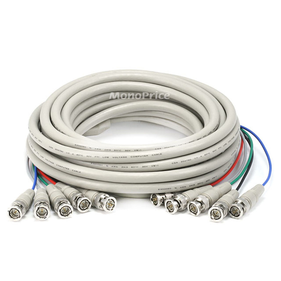 Monoprice 5BNC RGB to 5BNC RGB Video Cable - 25ft