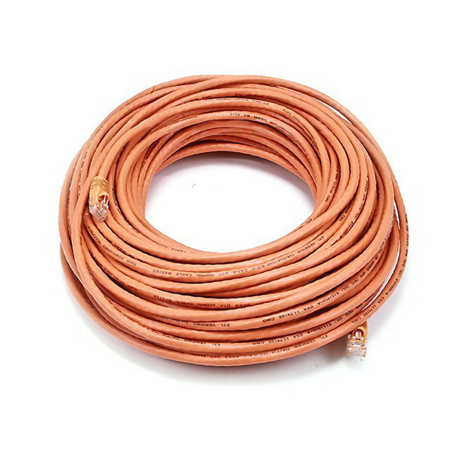 Monoprice Cat5e 24AWG UTP Ethernet Network Patch Cable, 100ft Orange