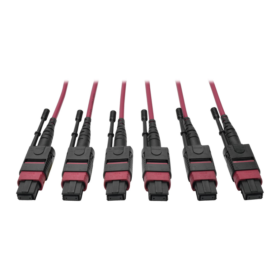Tripp Lite by Eaton MTP/MPO Multimode Base-8 Trunk Cable 24-Strand 40GB/100GB 40/100GBASE-SR4 OM4 Plenum-Rated (3xF/3xF) Push/Pull Tab Magenta 61 m (200 ft.)