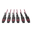 Tripp Lite by Eaton MTP/MPO Multimode Base-8 Trunk Cable 24-Strand 40GB/100GB 40/100GBASE-SR4 OM4 Plenum-Rated (3xF/3xF) Push/Pull Tab Magenta 61 m (200 ft.)