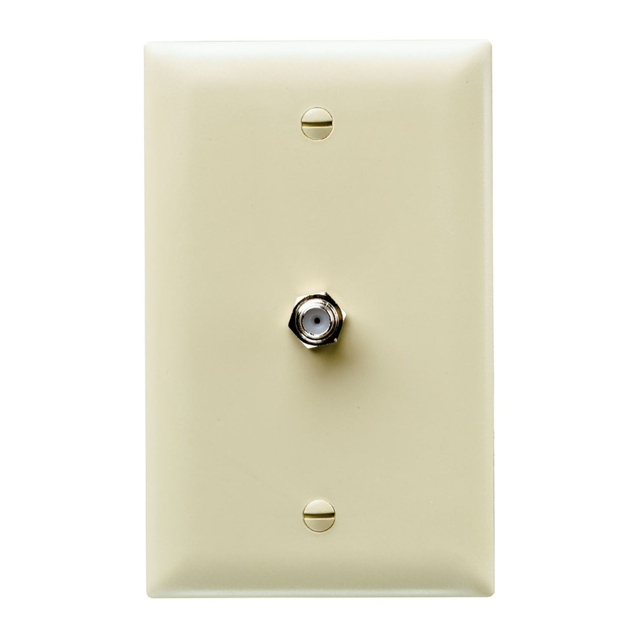 On-Q 1 GHz F-Coupler Wall Plate, Black (M10)