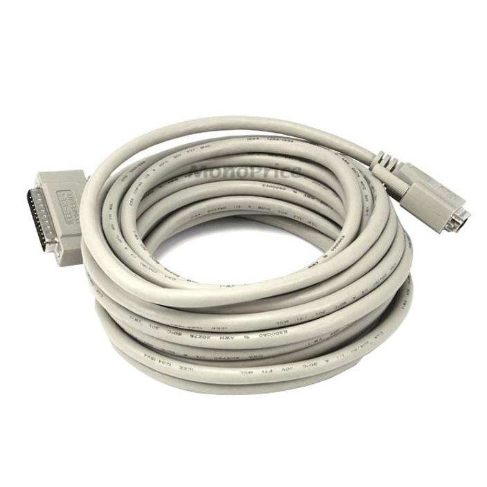 Monoprice IEEE 1284 , DB25 , M/M - 25ft