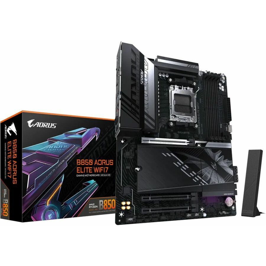 GIGABYTE Ultra Durable B850 A ELITE WF7 Gaming Desktop Motherboard - AMD B850 Chipset - Socket AM5 - ATX