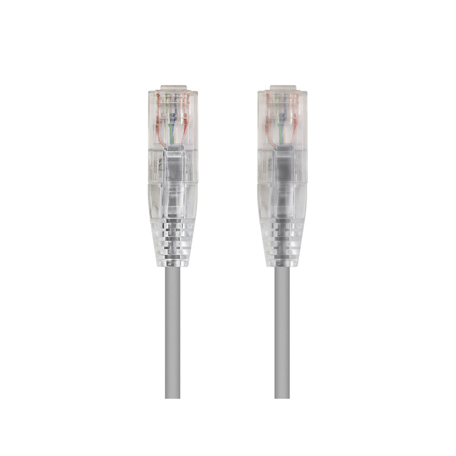 Monoprice SlimRun Cat6 28AWG UTP Ethernet Network Cable, 10ft Gray