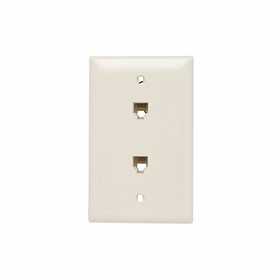 On-Q Dual 2 Phone Line (4P4C) Wall Plate, Light Almond (M10)