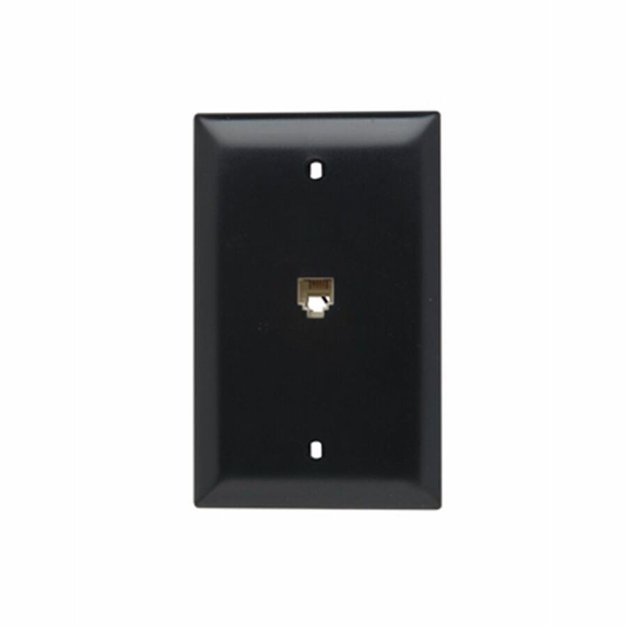 On-Q 2 Phone Line (4P4C) Wall Plate, Black (M10)