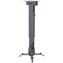 Projector Mount, Ceiling or Wall, Tilt & Swivel, Height Range: 43-65cm, Max 20kg, Black, Lifetime Warranty