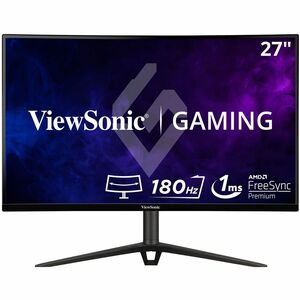 ViewSonic VX2718-2KPC-MHD 27 Inch 1440p Curved Gaming Monitor, 180Hz and 1ms for Smooth Gameplay, FreeSync Premium and Eye Care Technology for Comfortable Viewing, HDMI, and DisplayPort Inputs