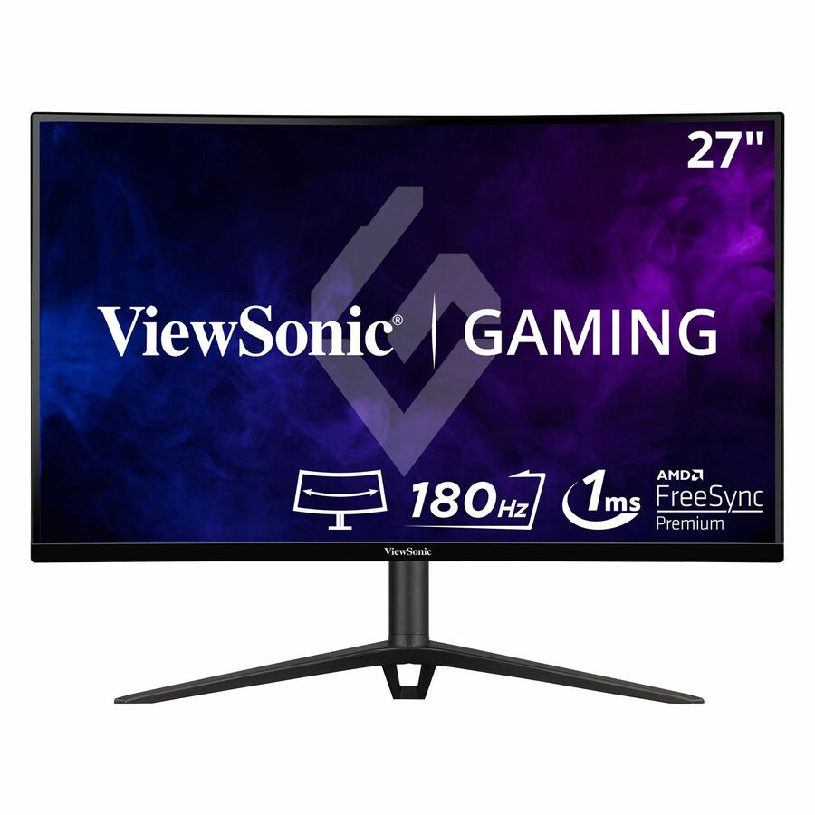 [19VS-VX2718-2KPC-MHD] ViewSonic VX2718-2KPC-MHD 27 Inch 1440p Curved Gaming Monitor, 180Hz and 1ms for Smooth Gameplay, FreeSync Premium and Eye Care Technology for Comfortable Viewing, HDMI, and DisplayPort Inputs
