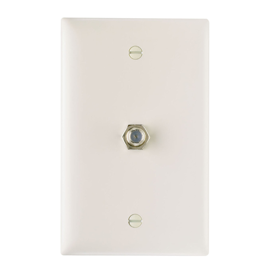 On-Q 1 GHz F-Coupler Wall Plate, Light Almond (M10)