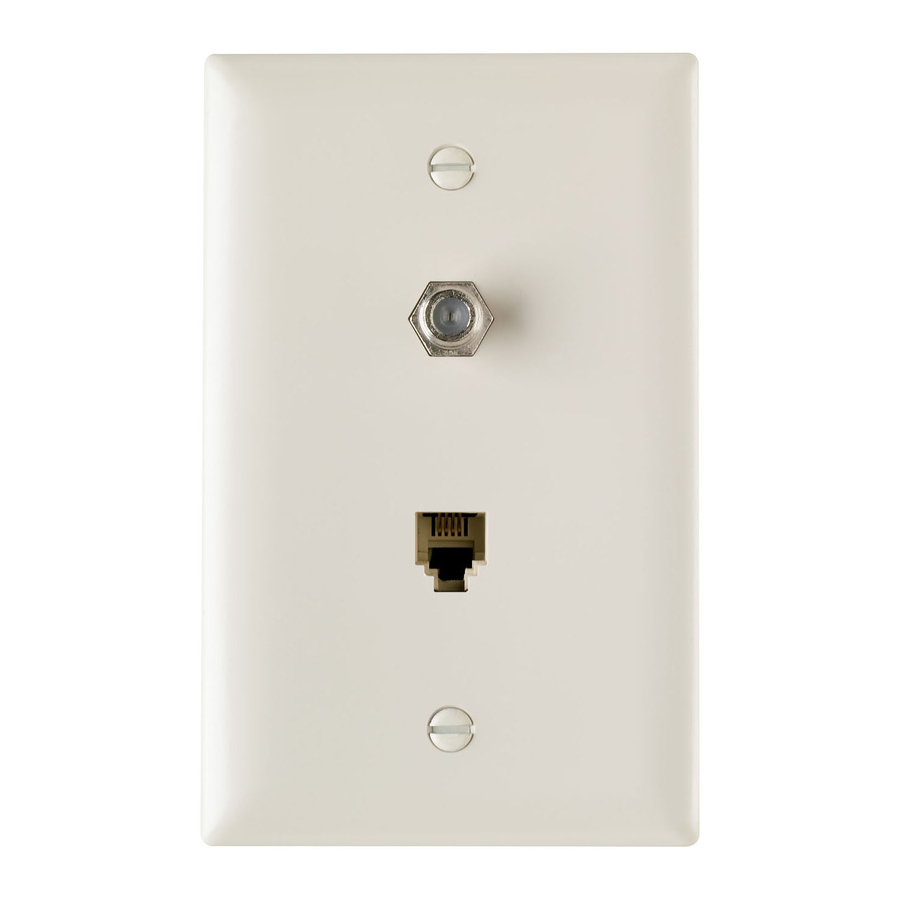 Pass & Seymour Dual 1 GHz F-Type and 1 Phone Line (4P4C) Wall Plate, (M10)