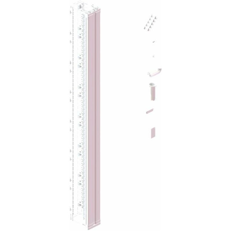 Ortronics MM20 Vertical Cable Manager with Door, 6" Wide, for 8 ft (51U) Rack, White