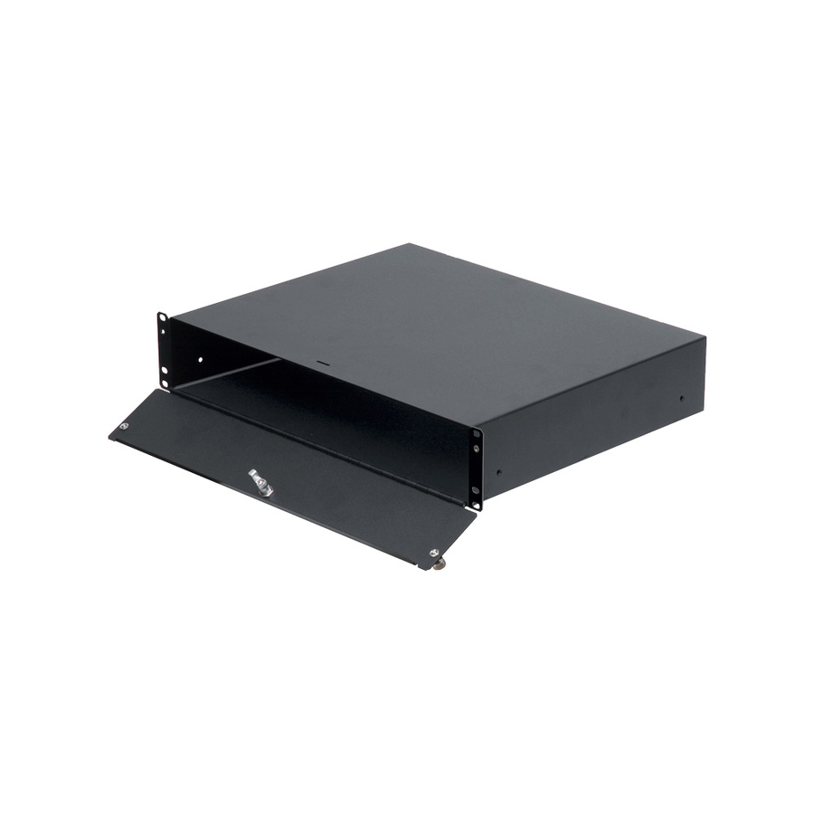 Rack Solutions 2U Lockable Rackmount Box 14in (D) with Hinged Door