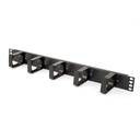 Rack Solutions 1U Horizontal Metal D-Ring Cable Management Bar