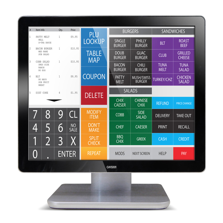 GVision D15ZX-AV-K5P0 15" Class LCD Touchscreen Monitor