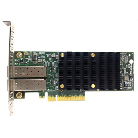 Chelsio 2-port Low Profile 10/25GbE UWire Adapter with PCI-E x8 Gen 3, SFP28 connector