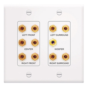 On-Q 5.1 Home Theater Outlet Straps, White