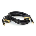 Monoprice 3ft Super VGA HD15 M/M Cable w/ Stereo Audio and Triple Shielding (Gold Plated)
