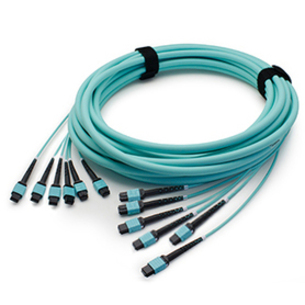 AddOn 100m 6xLC to 6xLC Orange OM1 OFNP (Plenum-Rated) Fiber Trunk Cable with Pulling Eye