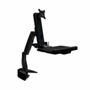 Amer AMR1ACWS Desk Mount for Keyboard, Flat Panel Display, Workstation, Display, Mouse, Scanner - TAA Compliant