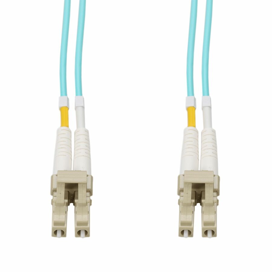 AddOn 1m LC to LC Aqua OS2 Duplex OFNR (Riser-Rated) SMF Fiber Patch Cable