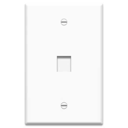 On-Q 1-Gang, 1-Port Oversized Wall Plate, 10-Pk, White
