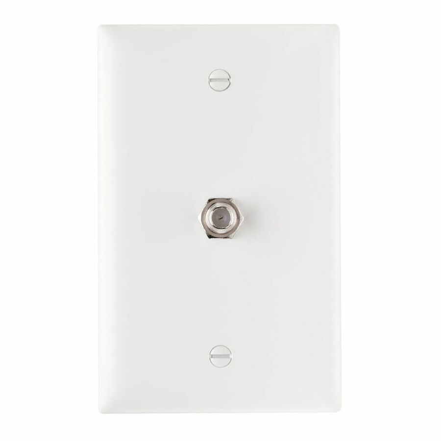On-Q 1 GHz F-Coupler Wall Plate, White (M10)