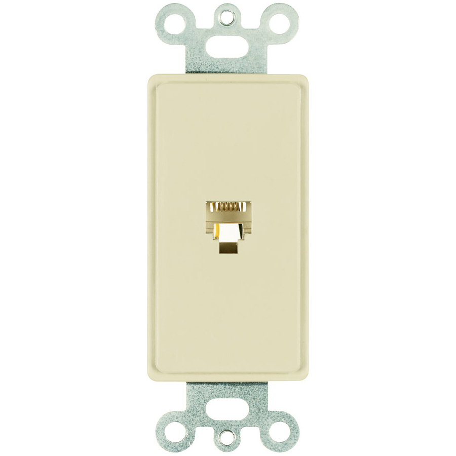 On-Q 3 Phone Line (6P6C) Decorator Strap, White (M10)