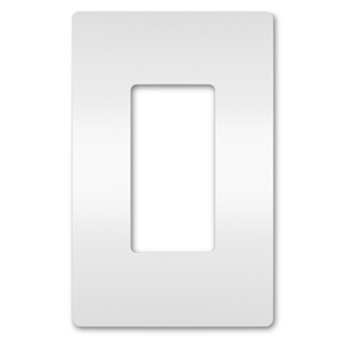On-Q One-Gang Screwless Wall Plate, White