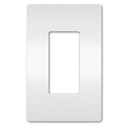 On-Q One-Gang Screwless Wall Plate, White
