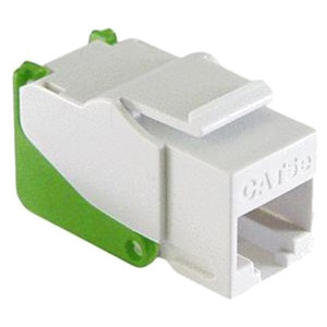 On-Q Snap & Go Cat 5e RJ45 T568-A/B Keystone Connector, White (M20)