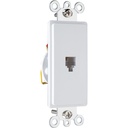 On-Q 2 Phone Line (4P4C) Decorator Strap, White (M10)
