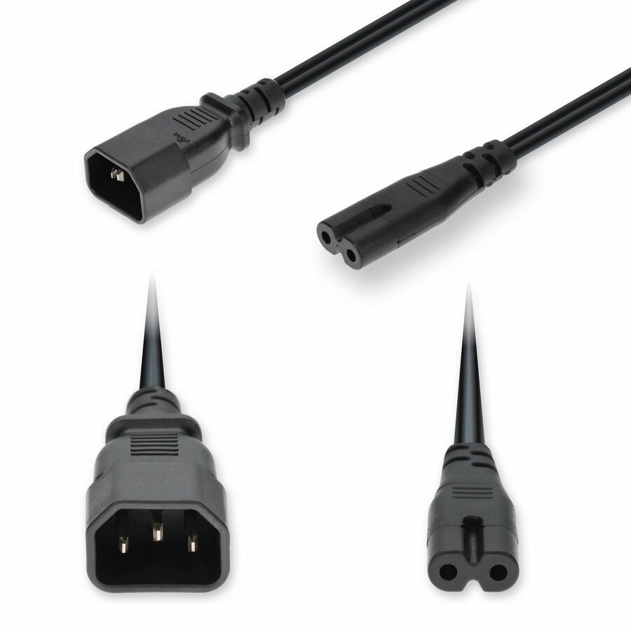 AddOn 6ft C20 Male to C19 Female Standard Commercial 18 AWG 250V at 10A PVC SJT (Service Junior Thermoplastic) Black Power Cable
