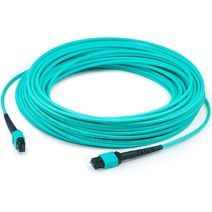 AddOn 3m MPO/UPC to MPO/UPC Aqua OM3 OFNR (Riser-Rated) 24-Strand Fiber Patch Cable