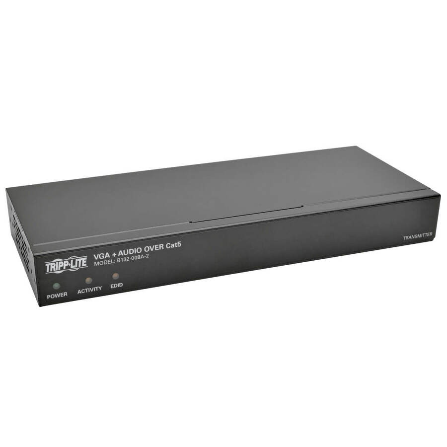 Eaton Tripp Lite Series 8-Port VGA over Cat5/6 Splitter/Extender, Box-Style Transmitter for Video/Audio, Up to 1000 ft. (305 m), TAA