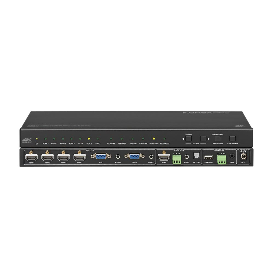 KanexPro 6-Input Collaboration Switcher & Scaler with 4K HDMI Output