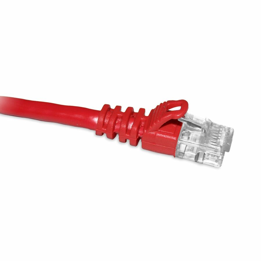 ENET Cat6a Red 10 Foot Patch Cable with Snagless Molded Boot (UTP) High-Quality Network Patch Cable RJ45 to RJ45 - 10Ft